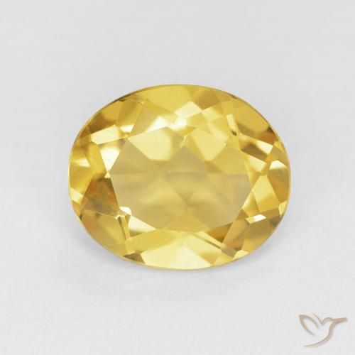 3.94ct Naturel Doré Citrine, ovale, VVS
