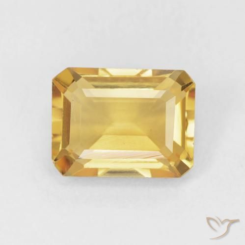 1.68ct Naturel Doré profond Citrine, Taille émeraude, VVS-VS