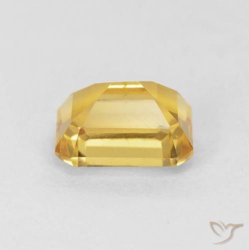 Citrine Doré naturelle Octogone / coupe Émeraude, 1.63 ct, VVS-VS