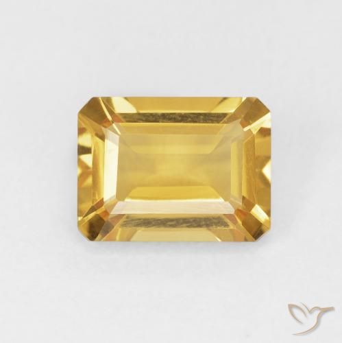 1.52ct Naturel Doré Citrine, Taille émeraude, VVS-VS