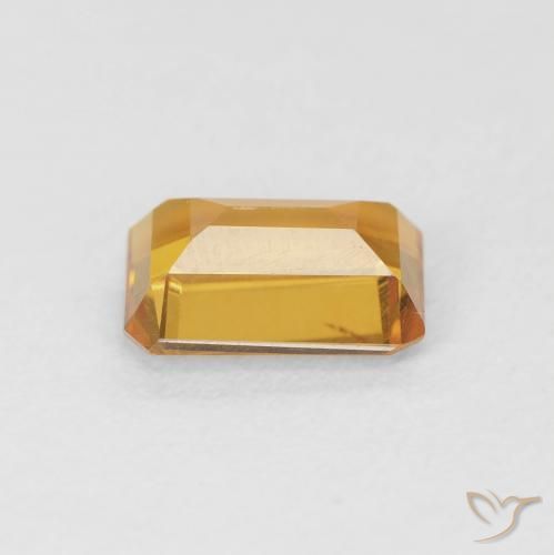 Citrine Orange-or naturelle Octogone / coupe Émeraude, 1.18 ct, VS