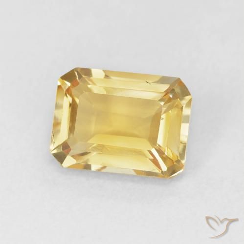 Citrine Or naturelle Octogone / coupe Émeraude, 1.48 ct, VS