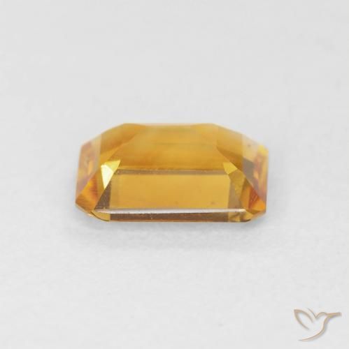 Citrine Orange-or naturelle Octogone / coupe Émeraude, 1.16 ct, VS