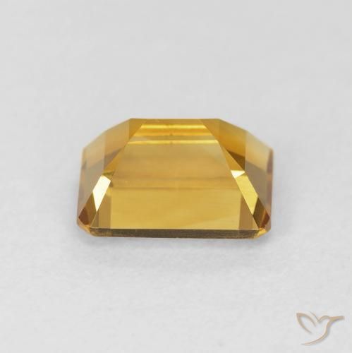 Citrine Doré profond naturelle Octogone / coupe Émeraude, 1.54 ct, VS