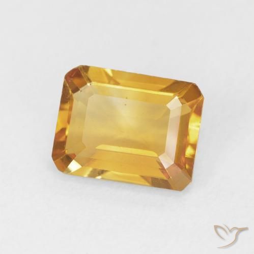 Citrine Or-orange moyen naturelle Octogone / coupe Émeraude, 1.42 ct, VVS-VS