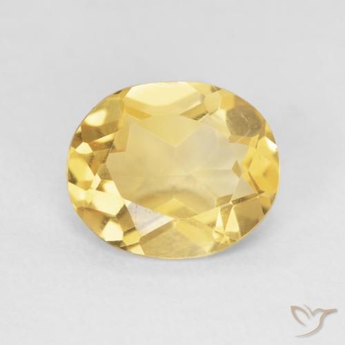 Citrine Orange Doré naturelle ovale, 3.33 ct, VVS-VS