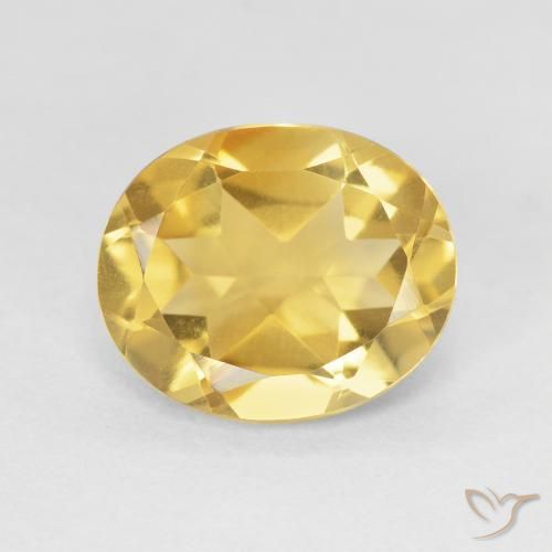 4.13ct Naturel Doré moyen Citrine, ovale, VVS-VS