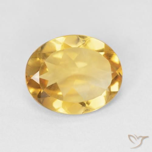 3.47ct Naturel Medium Light Orange-Gold Citrine, ovale, VVS-VS