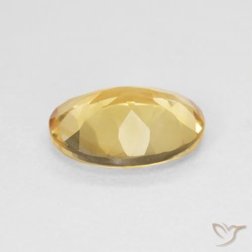 Citrine Medium Light Orange-Gold naturelle ovale, 3.47 ct, VVS-VS
