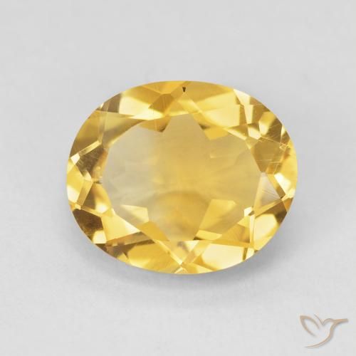 4.44ct Naturel Doré Citrine, ovale, VVS-VS