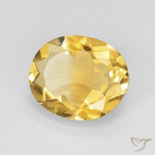 Citrine Doré naturelle ovale, 4.44 ct, VVS-VS