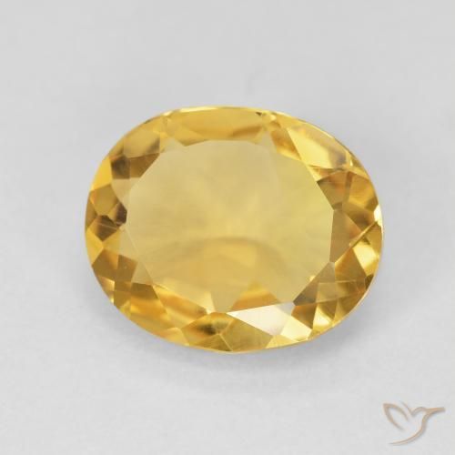 Citrine Or moyen naturelle ovale, 3.98 ct, VVS-VS