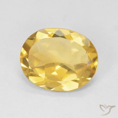 Citrine Orange Doré naturelle ovale, 3.34 ct, VVS-VS