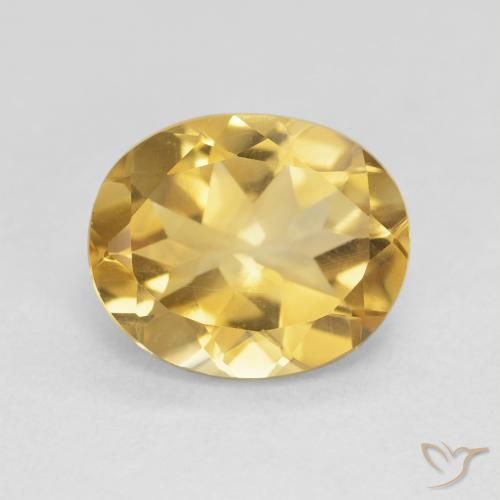 3.95ct Naturel Doré Citrine, ovale, VVS-VS