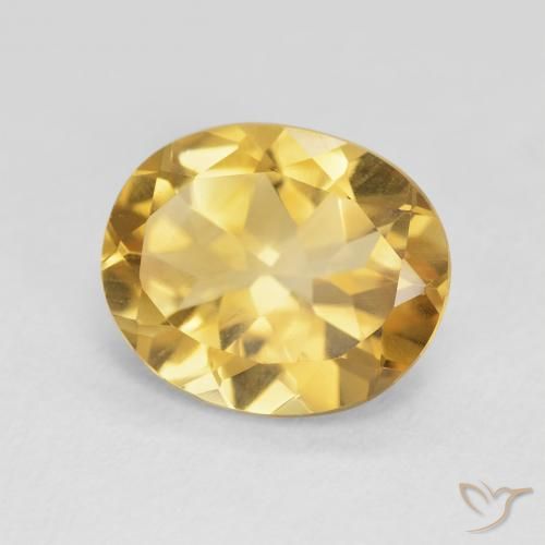 Citrine Doré naturelle ovale, 3.95 ct, VVS-VS