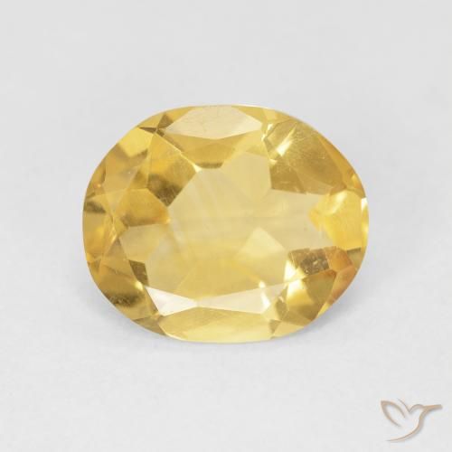 2.96ct Naturel Doré moyen Citrine, ovale, VVS-VS