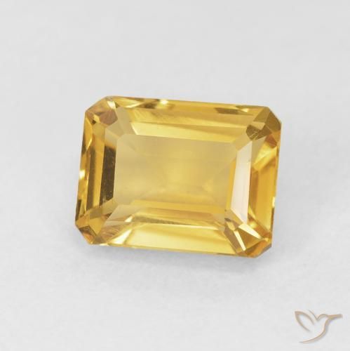 Citrine Doré naturelle Octogone / coupe Émeraude, 1.78 ct, VVS