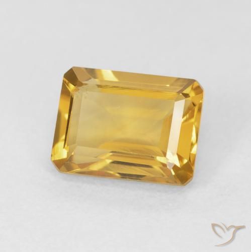 Citrine Doré naturelle Octogone / coupe Émeraude, 1.62 ct, VVS