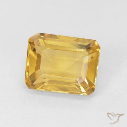 Citrine Doré vif naturelle Octogone / coupe Émeraude, 1.80 ct, VVS