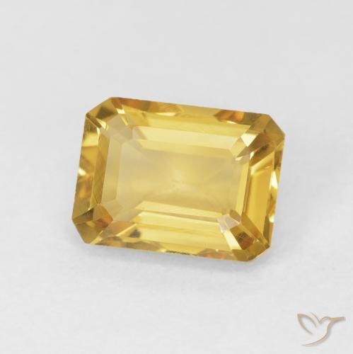 Citrine Doré naturelle Octogone / coupe Émeraude, 1.53 ct, VVS