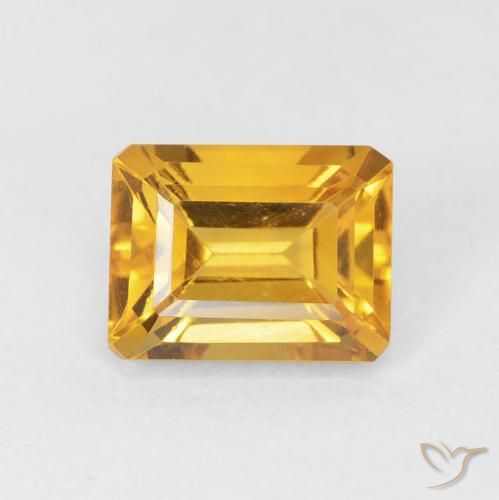 1.82ct Naturel Or moyen Citrine, Taille émeraude, VVS-VS