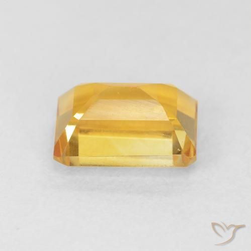 Citrine Doré naturelle Octogone / coupe Émeraude, 1.74 ct, VVS-VS