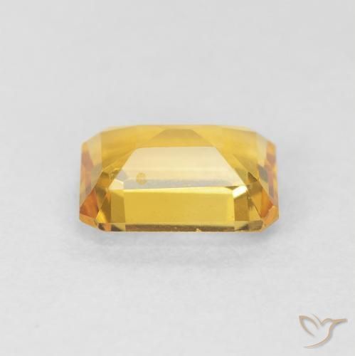 Citrine Doré naturelle Octogone / coupe Émeraude, 1.40 ct, VVS-VS