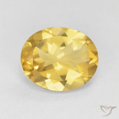 4.19ct Naturel Doré moyen Citrine, ovale, VVS-VS