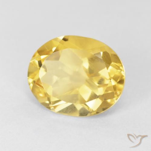 Citrine Orange Doré naturelle ovale, 4.24 ct, VVS-VS