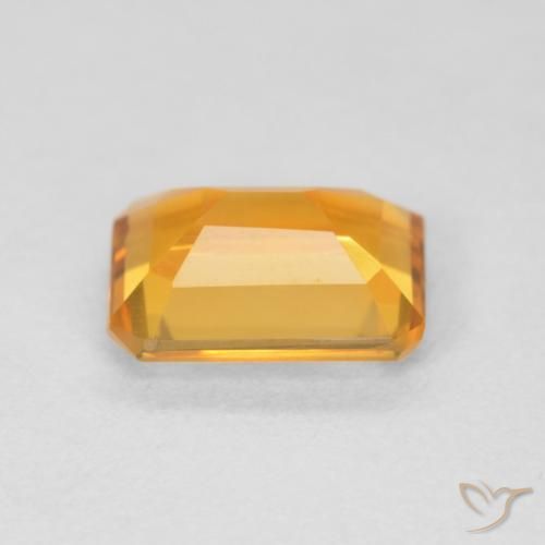 Citrine Orange-or naturelle Octogone / coupe Émeraude, 1.07 ct, VVS-VS