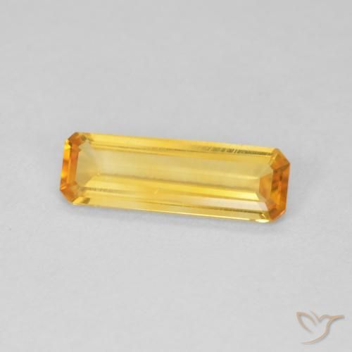 Citrine Doré naturelle Octogone / coupe Émeraude, 0.99 ct, VVS-VS