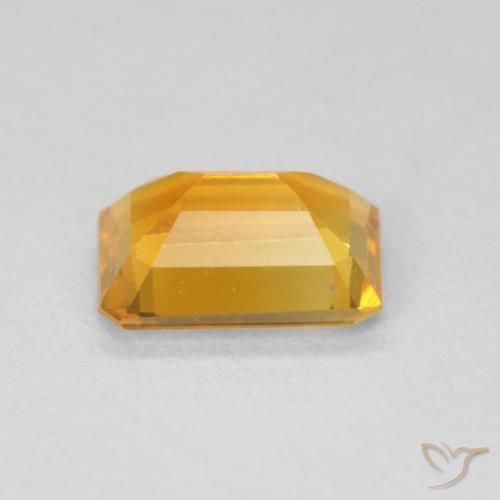 Citrine Orange moyen naturelle Octogone / coupe Émeraude, 1.13 ct, VVS-VS