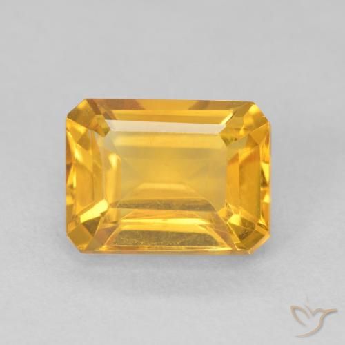 1.72ct Naturel Orange moyen Citrine, Taille émeraude, VVS-VS