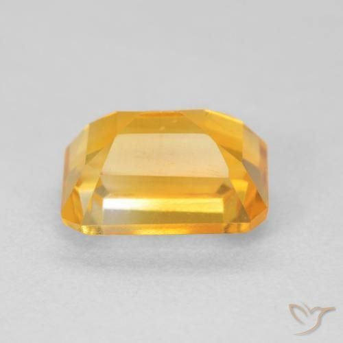 Citrine Orange moyen naturelle Octogone / coupe Émeraude, 1.72 ct, VVS-VS