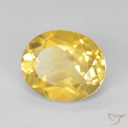 Citrine Doré moyen naturelle ovale, 4.43 ct, VVS-VS