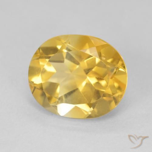 Citrine Doré naturelle ovale, 4.67 ct, VVS