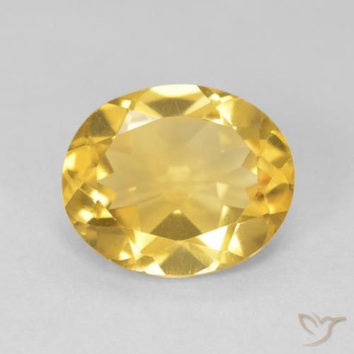 4.08ct Naturel Doré moyen Citrine, ovale, VVS