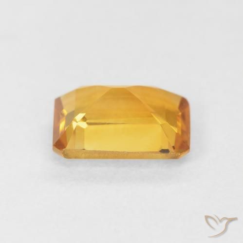 Citrine Or-orange moyen naturelle Octogone / coupe Émeraude, 1.32 ct, VVS