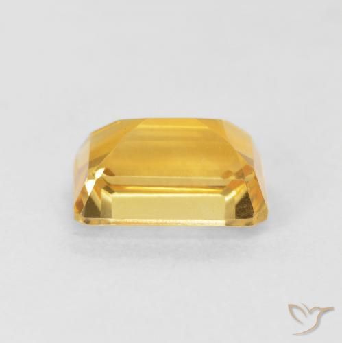 Citrine Orange Doré naturelle Octogone / coupe Émeraude, 1.55 ct, VVS
