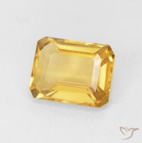 Citrine Doré profond naturelle Octogone / coupe Émeraude, 1.66 ct, VVS