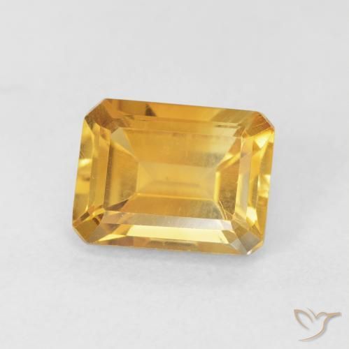 Citrine Orange-or naturelle Octogone / coupe Émeraude, 1.54 ct, VVS