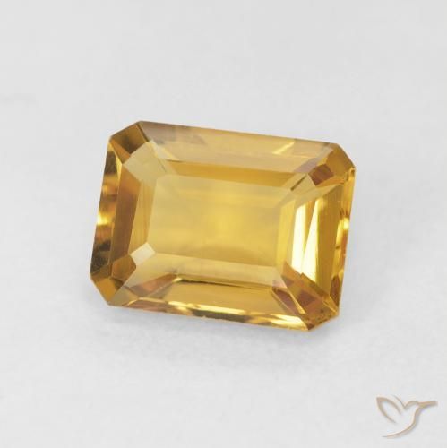 Citrine Doré naturelle Octogone / coupe Émeraude, 1.46 ct, VVS