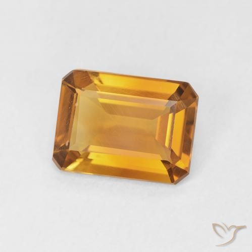 Citrine Medium Light-Golden naturelle Octogone / coupe Émeraude, 1.10 ct, VS