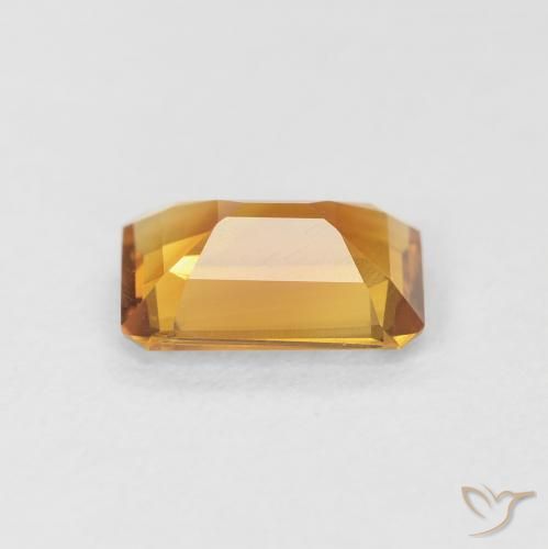 Citrine Medium Light-Golden naturelle Octogone / coupe Émeraude, 1.10 ct, VS