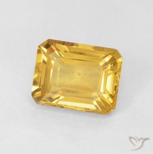 Citrine Doré naturelle Octogone / coupe Émeraude, 1.62 ct, VS