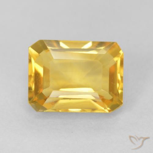 1.76ct Naturel Orange doré Citrine, Taille émeraude, VVS