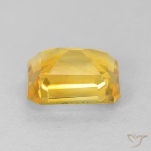 Citrine Orange doré naturelle Octogone / coupe Émeraude, 1.76 ct, VVS