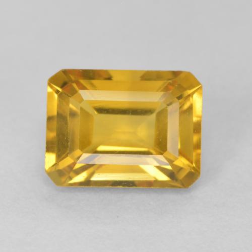 1.66ct Naturel Doré vif Citrine, Taille émeraude, VVS