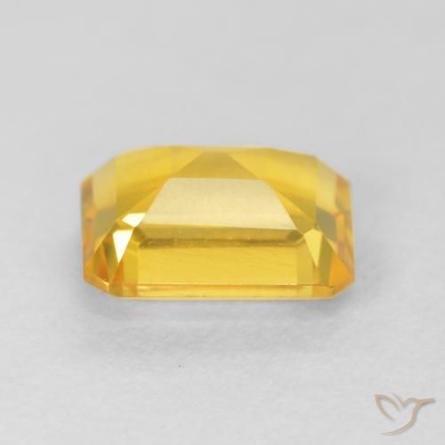 Citrine Doré vif naturelle Octogone / coupe Émeraude, 1.56 ct, VVS