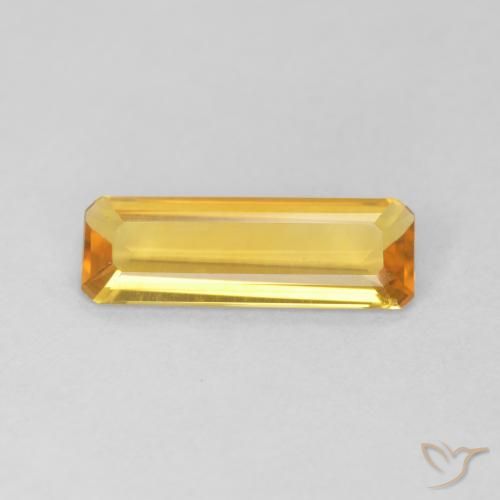0.86ct Naturel Doré vif Citrine, Taille émeraude, VVS